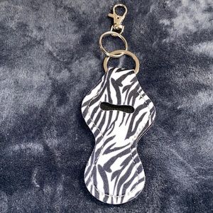 New Zebra chapstick holder keychain